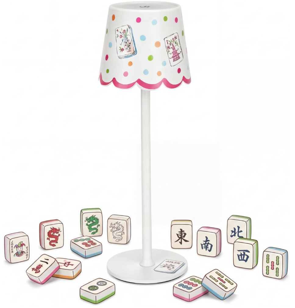 Scalloped-Edge-Mahjong-Print-LED-Lamp