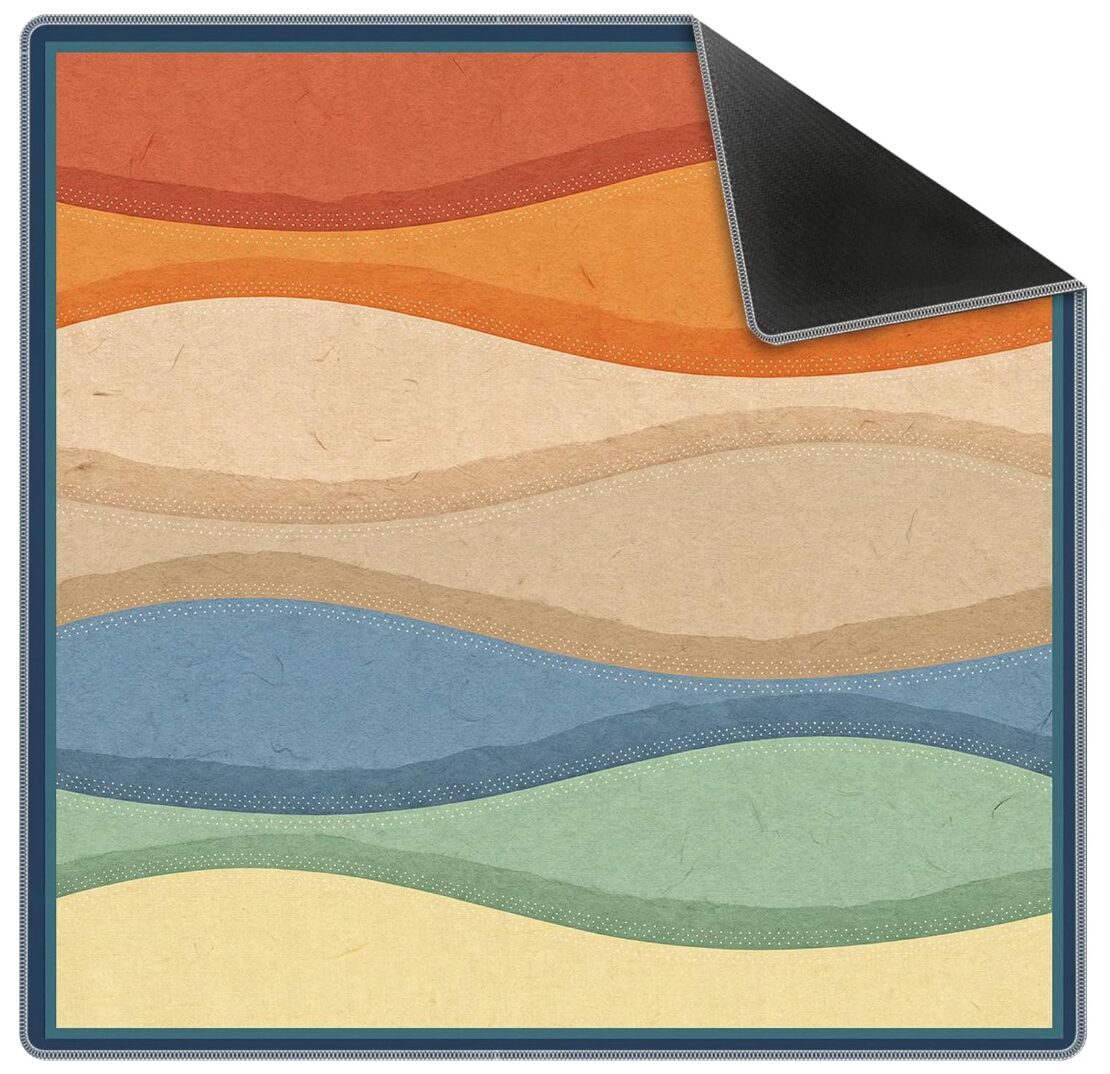 Boho Modern Abstract Mahjong Mat