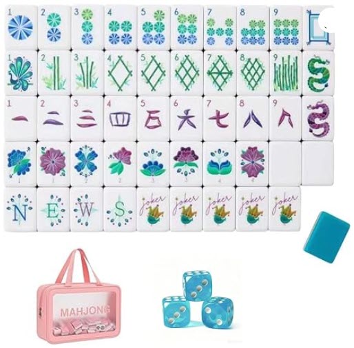 4 Layer Peacock Mahjong Tiles