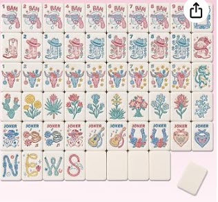 Cowgirl American Mahjong Tiles
