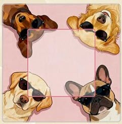 Cute Pink Dog Mahjong Mat