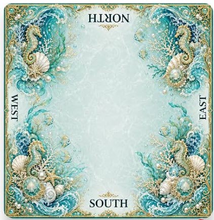 Seahorse Ocean Mahjong Mat